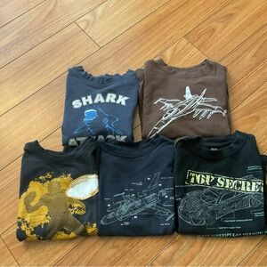 5 Toddle Gymboree Graphic Tee Pack - Blue, Brown, Black Tops Size 4